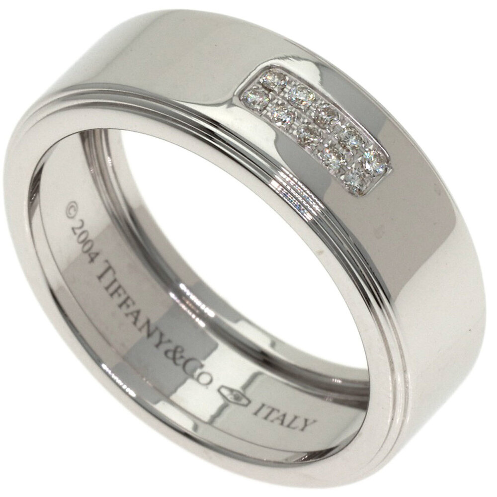 TIFFANY & CO. 18k Silver Diamond Ring